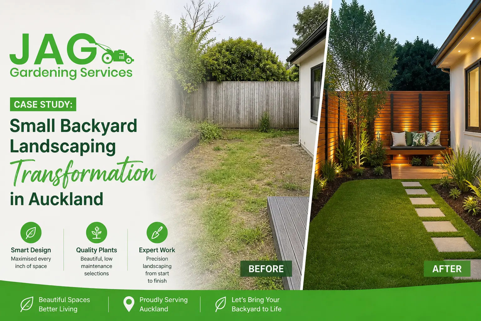 Small Backyard Landscaping Auckland: Transformation Case Study | Jag Gardening